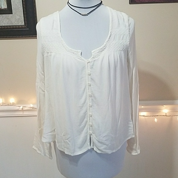 Tokyo darling Tops - 5/$25 Sheer button up Blouse